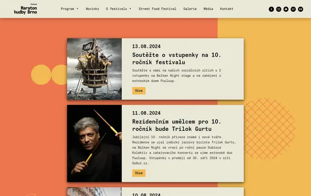Web Maratonu hudby Brno