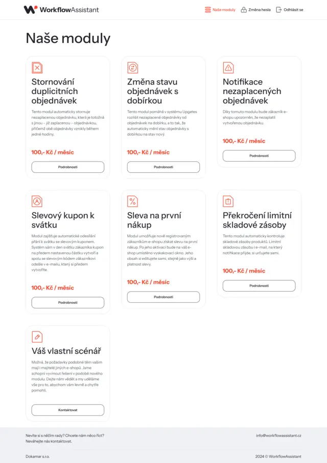 Moduly Workflow Assistantu